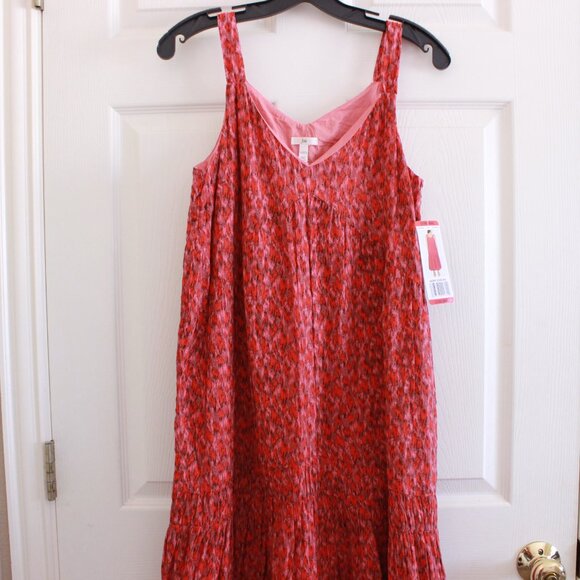 Joie Bondi Tiered Maxi Dress Sleeveless Cotton In Tea Rose - Picture 7 of 12